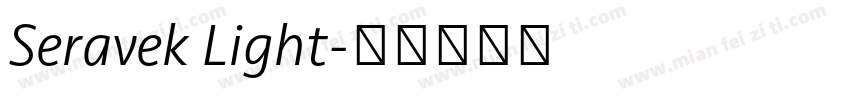 Seravek Light字体转换